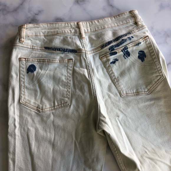 MAJE Paoline Distressed High Rise Straight Jeans - Picture 6 of 8